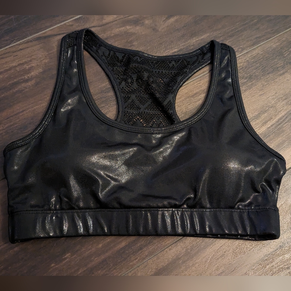 Zyia Black gloss Bomber Bra